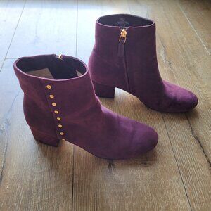 Ralph Lauren Purple Suede Ankle Boots